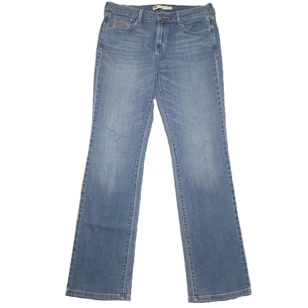 Levi's 505 Straight Leg Jeans Women's Size 10 Stretch Blue Denim Pants